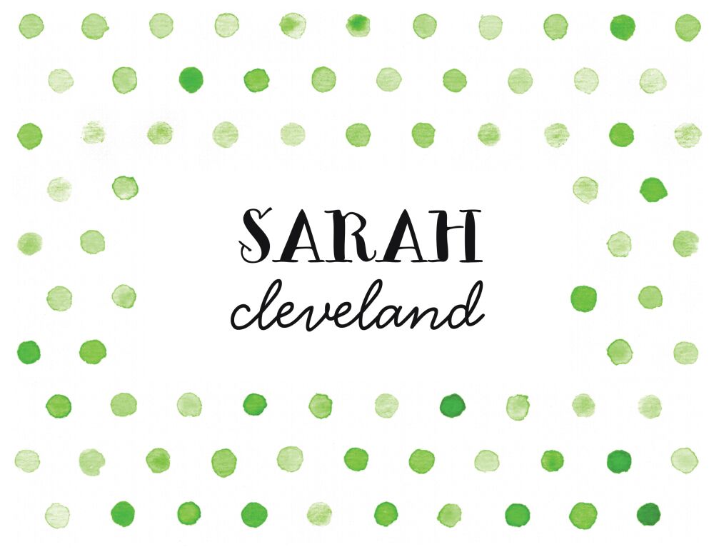 Washed Dot - Lime Folded Note