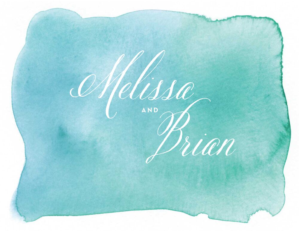 Watercolor Wash Folded Note