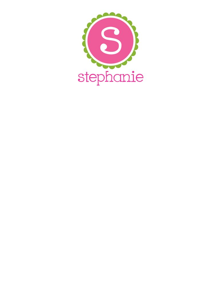 Simply Scalloped - Pink Flat Note