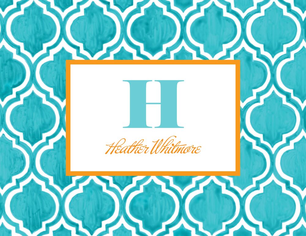 Turkish Tile - Aqua Folded Note