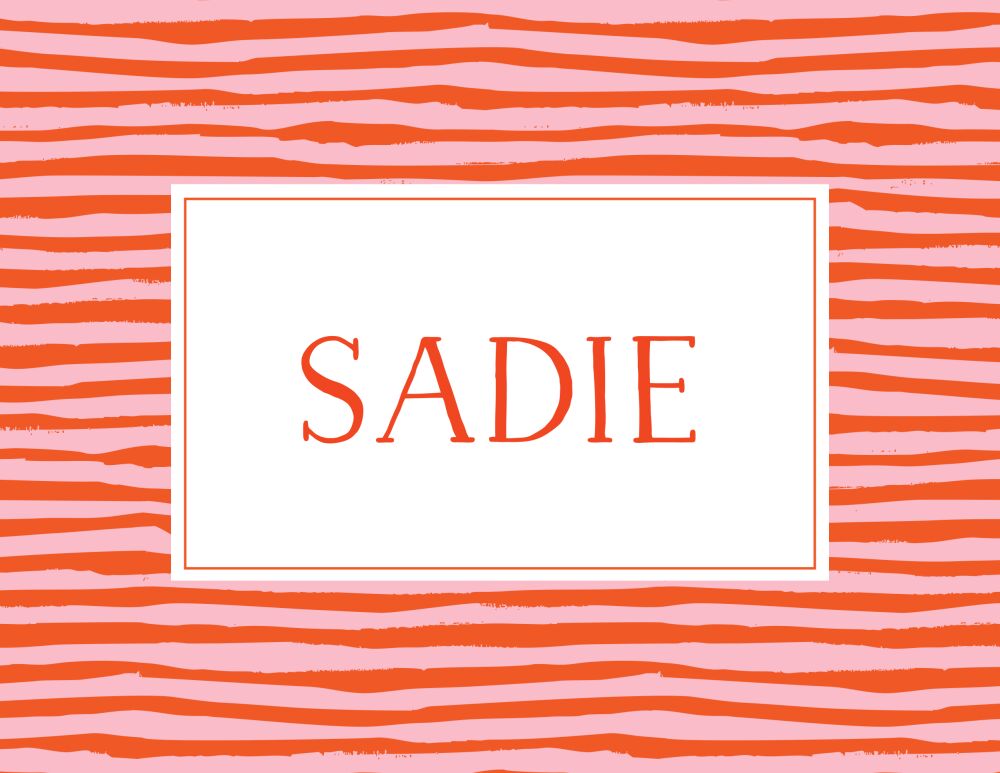 Modern Lines - Pink Folded Note