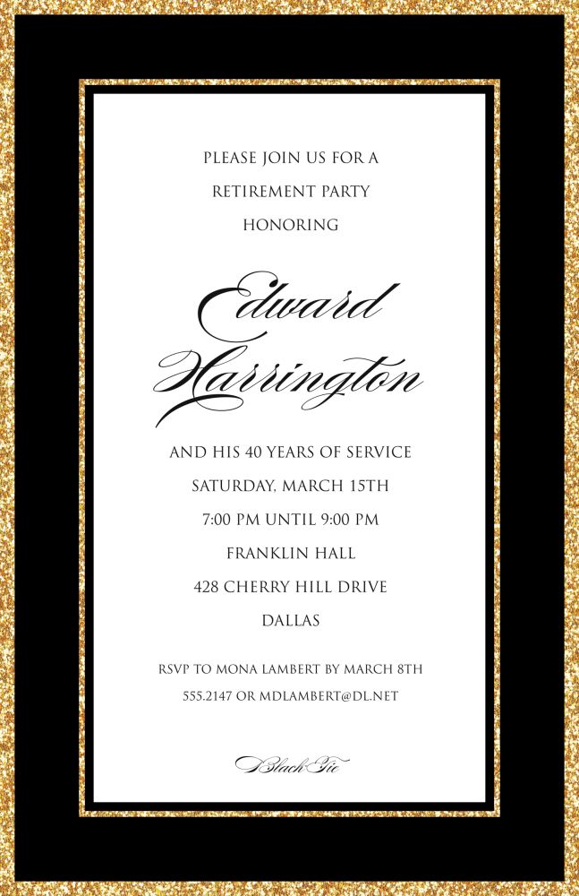 Sparkle Border Invitation