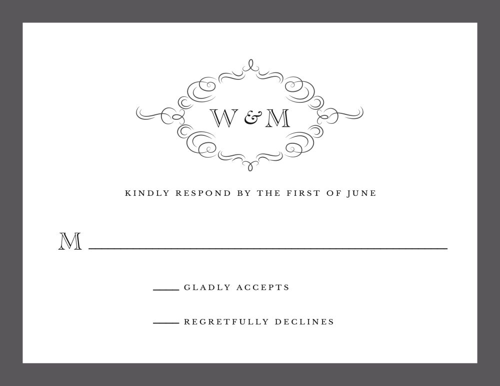 Sophisticated Flourish Response Card