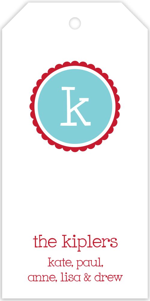 Scalloped Dot Holiday Gift Tag 