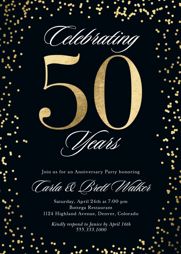 Big Anniversary Invitation
