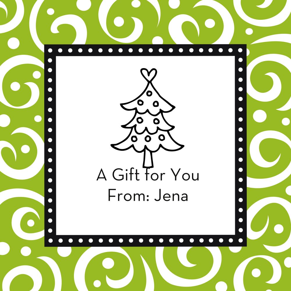 Swirls & Whirls - Green Enclosure Card