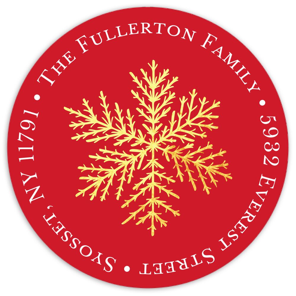 Shiny Snow Round Address Sticky