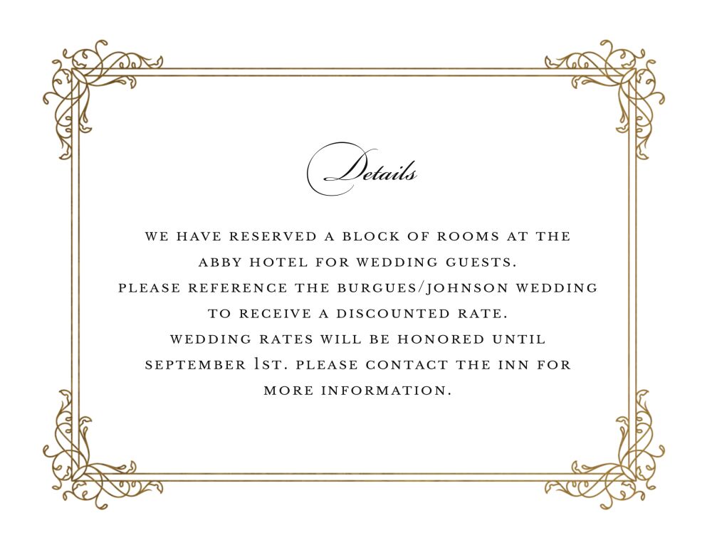 Verona Foil Pressed Reception Card