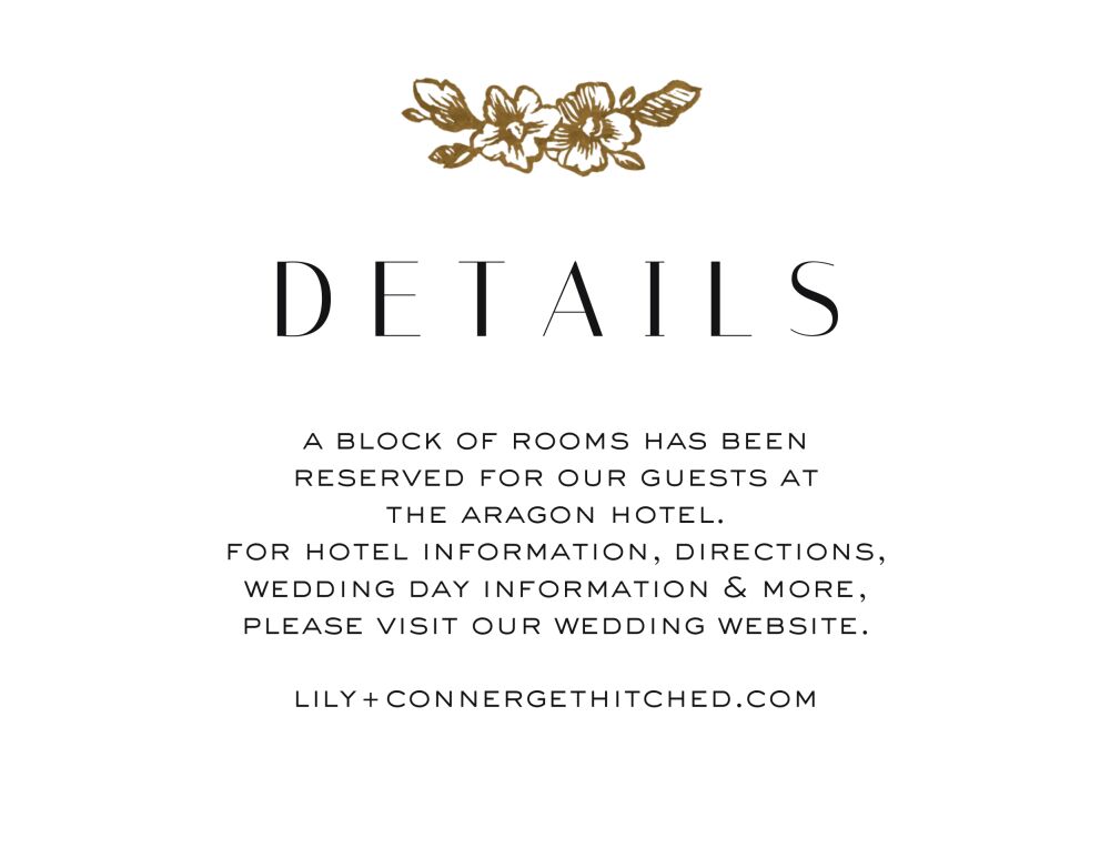 Botanical Edge Foil Pressed Reception Card