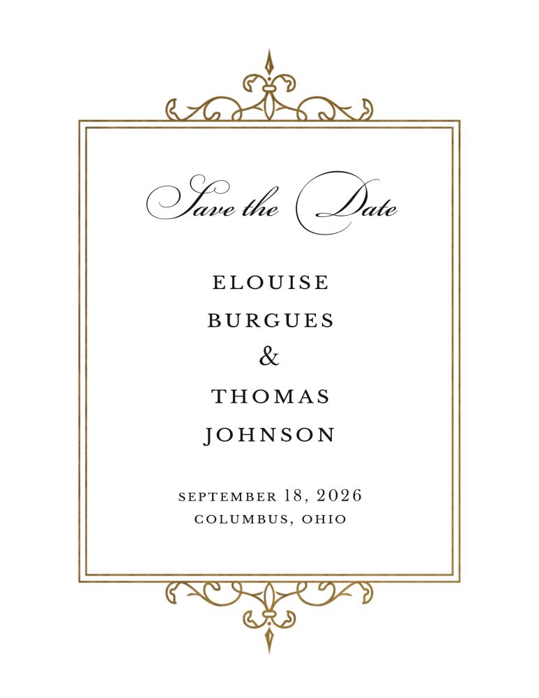 Verona Foil Pressed Save the Date