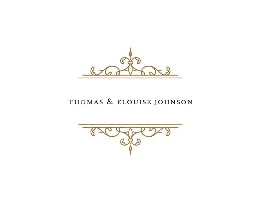 Verona Foil Pressed Folded Note