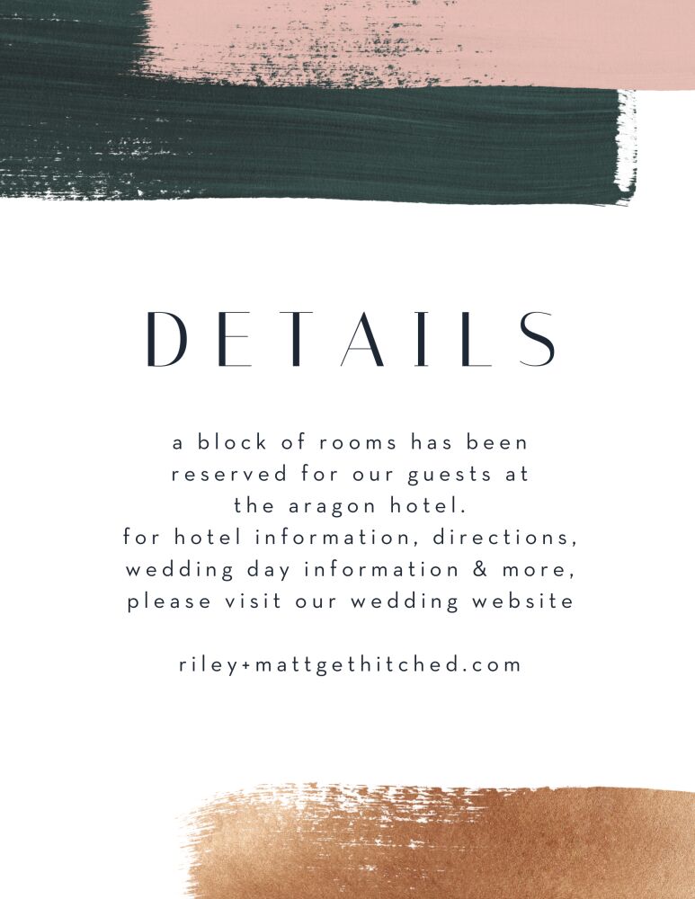 Brushed Reception Card