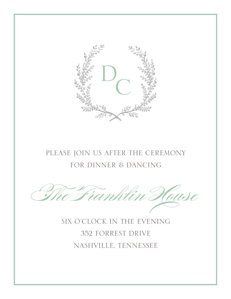 Provincial Garland Reception Card