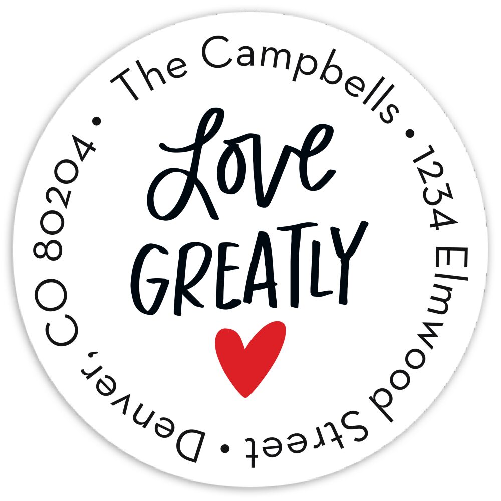 Live Simply Sticky Round Address Sticky