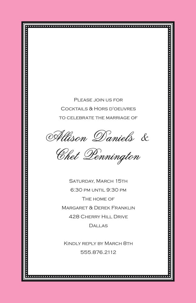 Etched Border - Blush Invitation