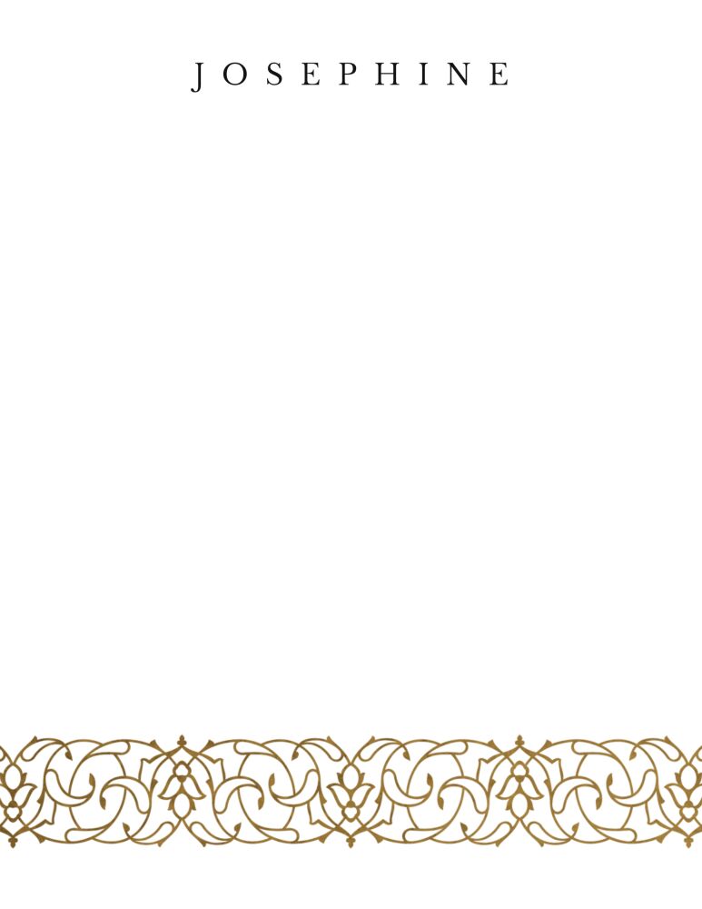 Fleur Border Foil Pressed Flat Note