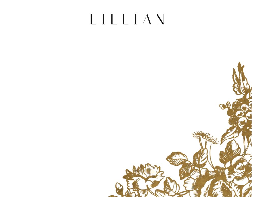 Botanical Edge Foil Pressed Flat Note