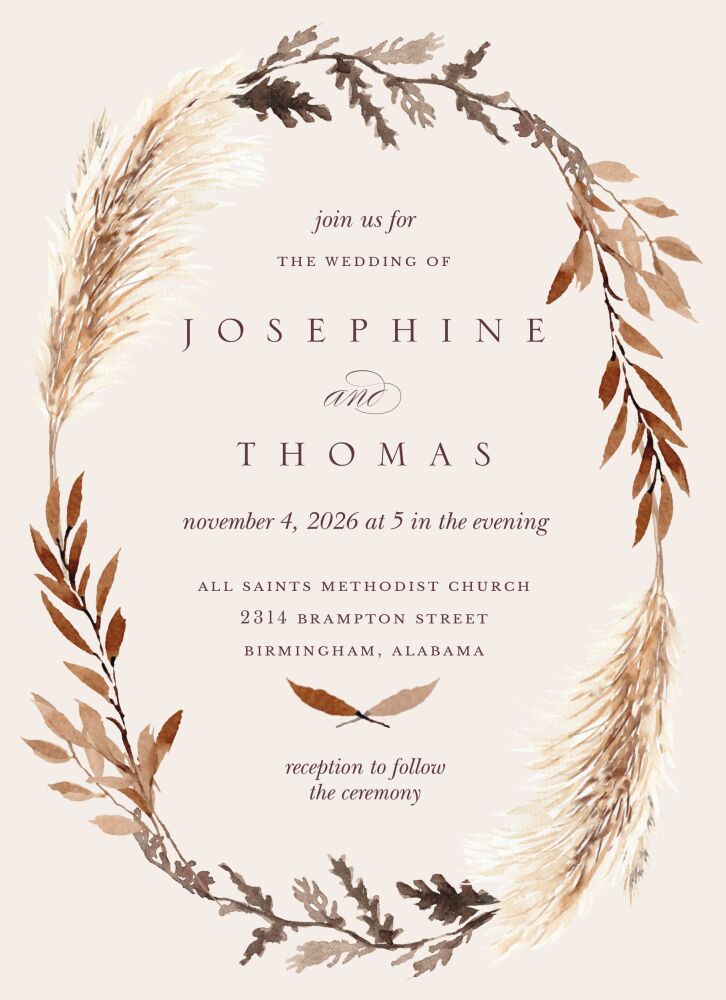 Boho Garland Invitation
