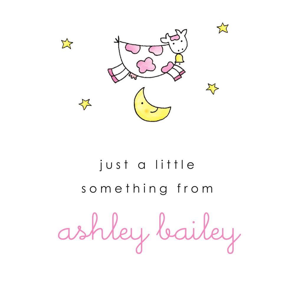 Over the Moon - Pink Calling Card