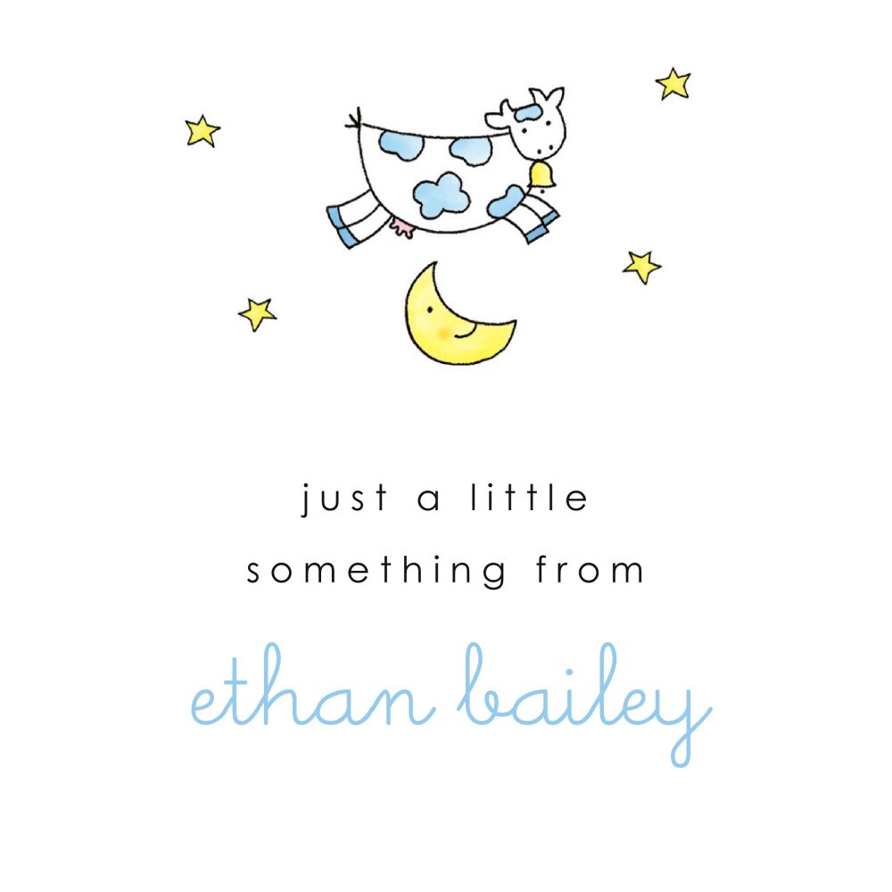 Over the Moon - Blue Calling Card