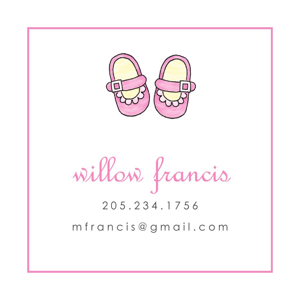 Baby Steps - Pink Calling Card