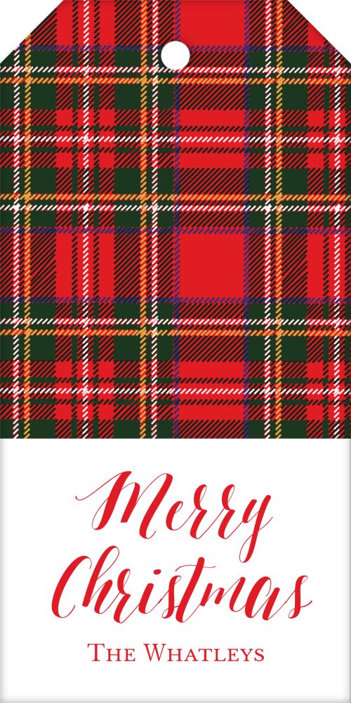 Holiday Plaid Hanging Gift Tag