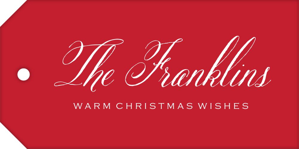 Simple Holiday Hanging Gift Tag