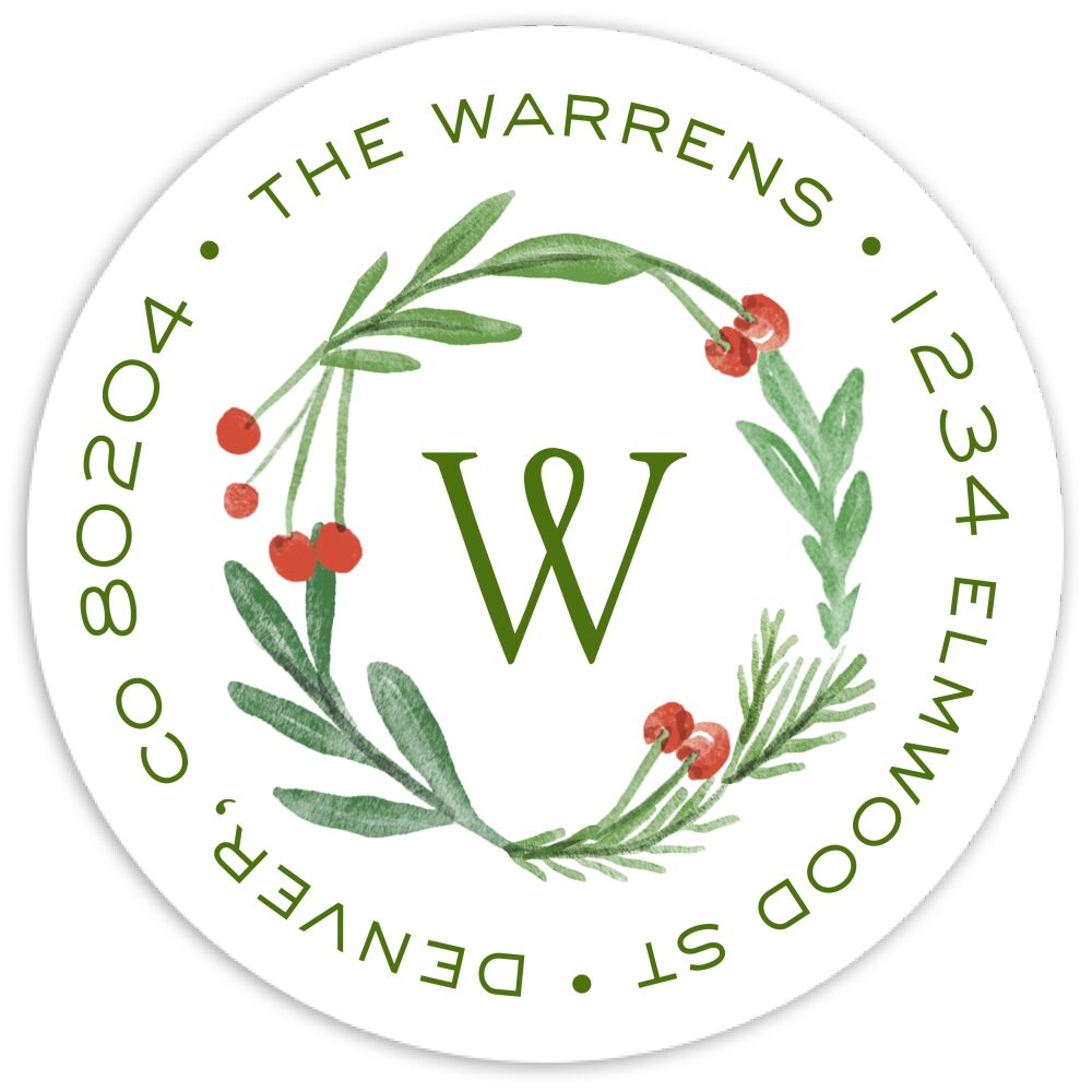 Garden of Wonder Round Address Sticky