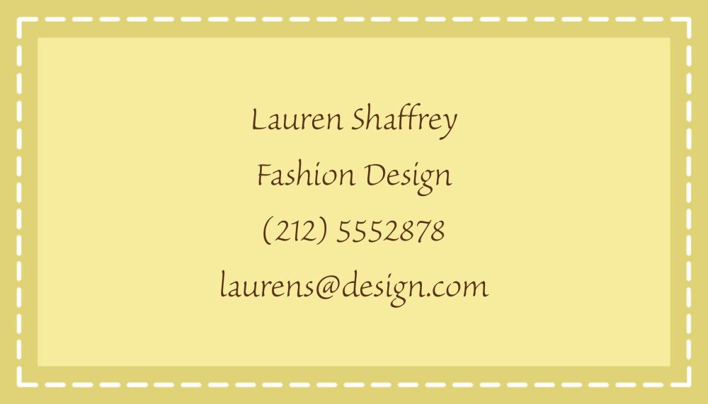 Small Stitches and Stripes Calling Card
