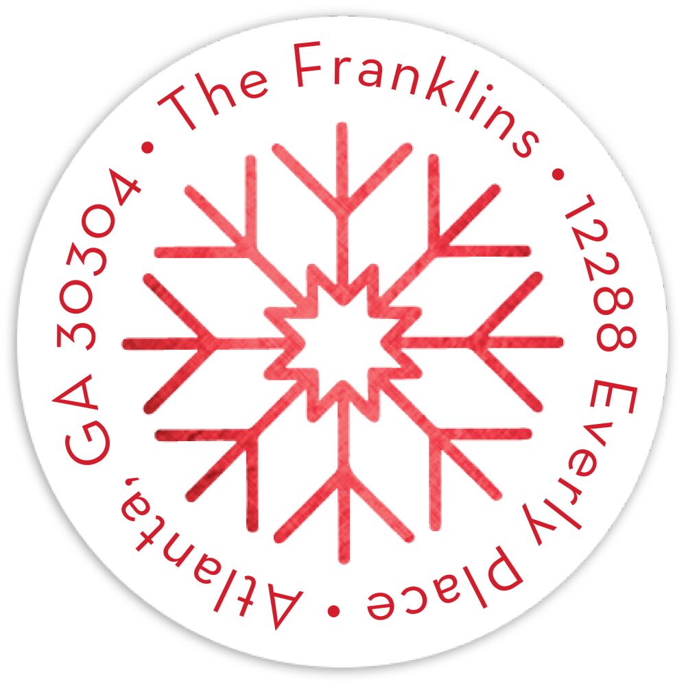 Glimmer Cheer Round Address Sticky