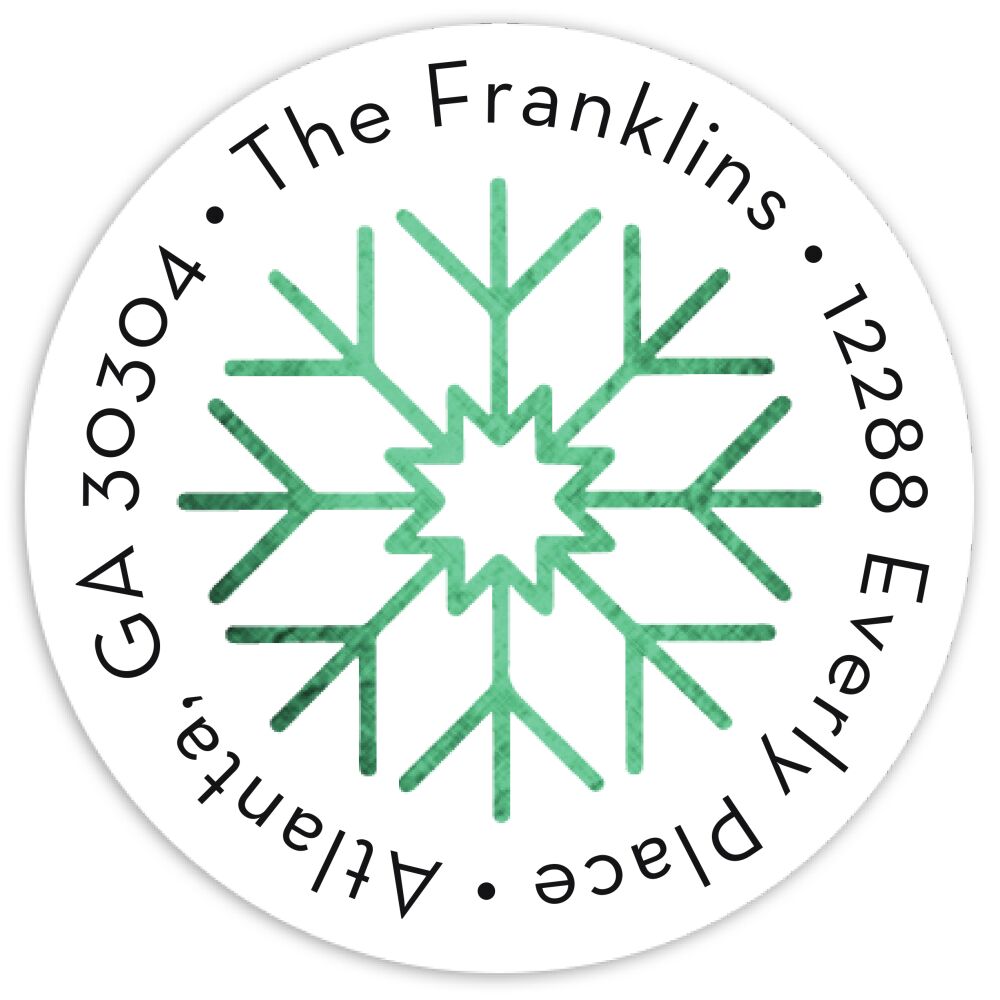 Glimmer New Year Round Address Sticky