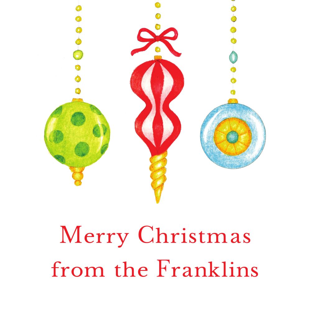 Ornaments Enclosure Card