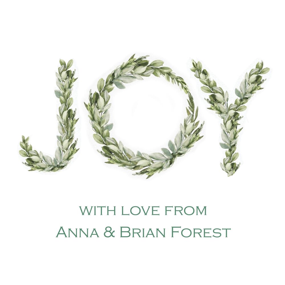 Joy Greenery Enclosure Card