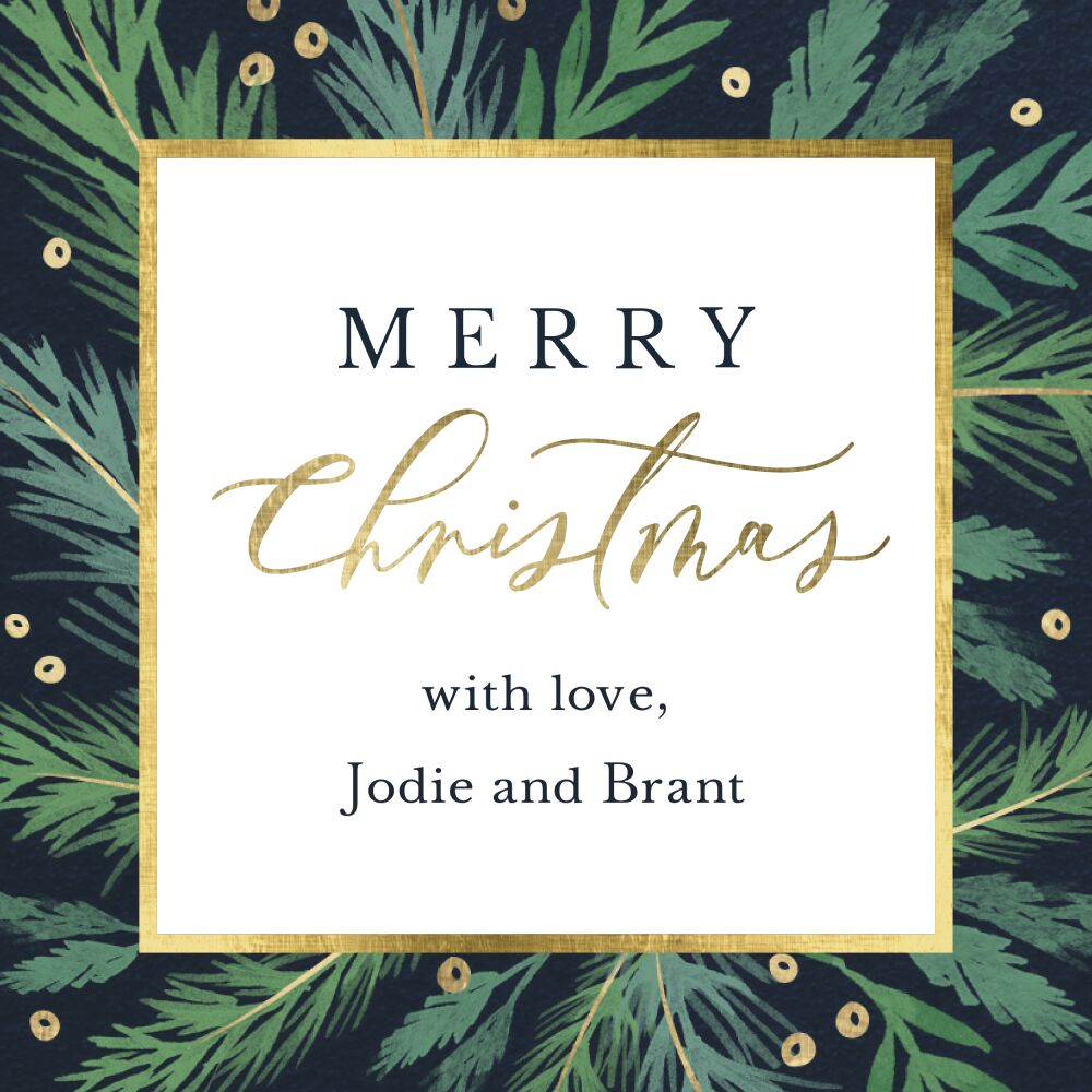 Christmas Fronds Enclosure Card