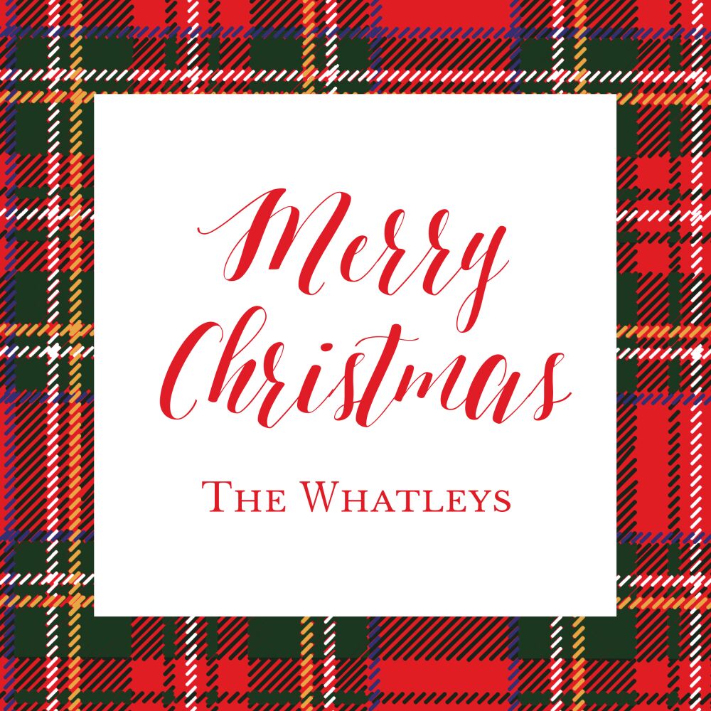 Holiday Plaid Sticker