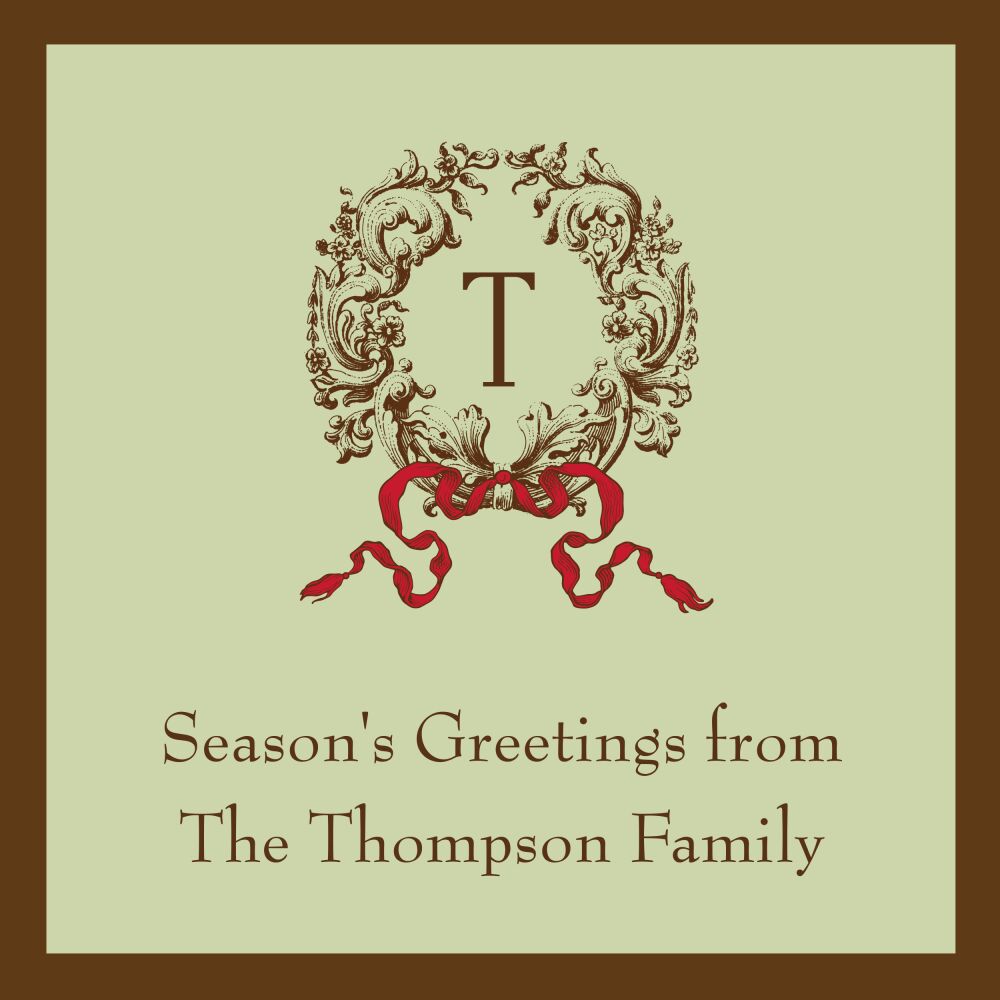Enchanted Wreath Green Enclosure Card