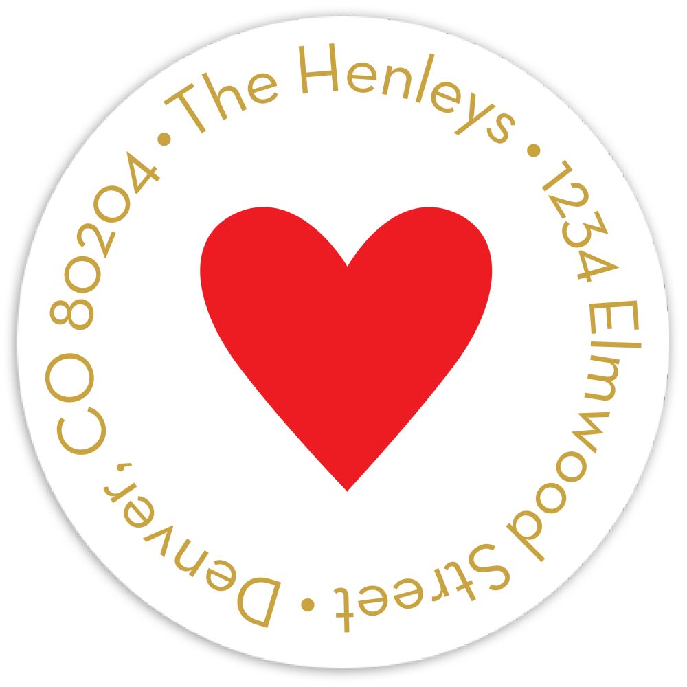 Happy Colors Round Address Sticky