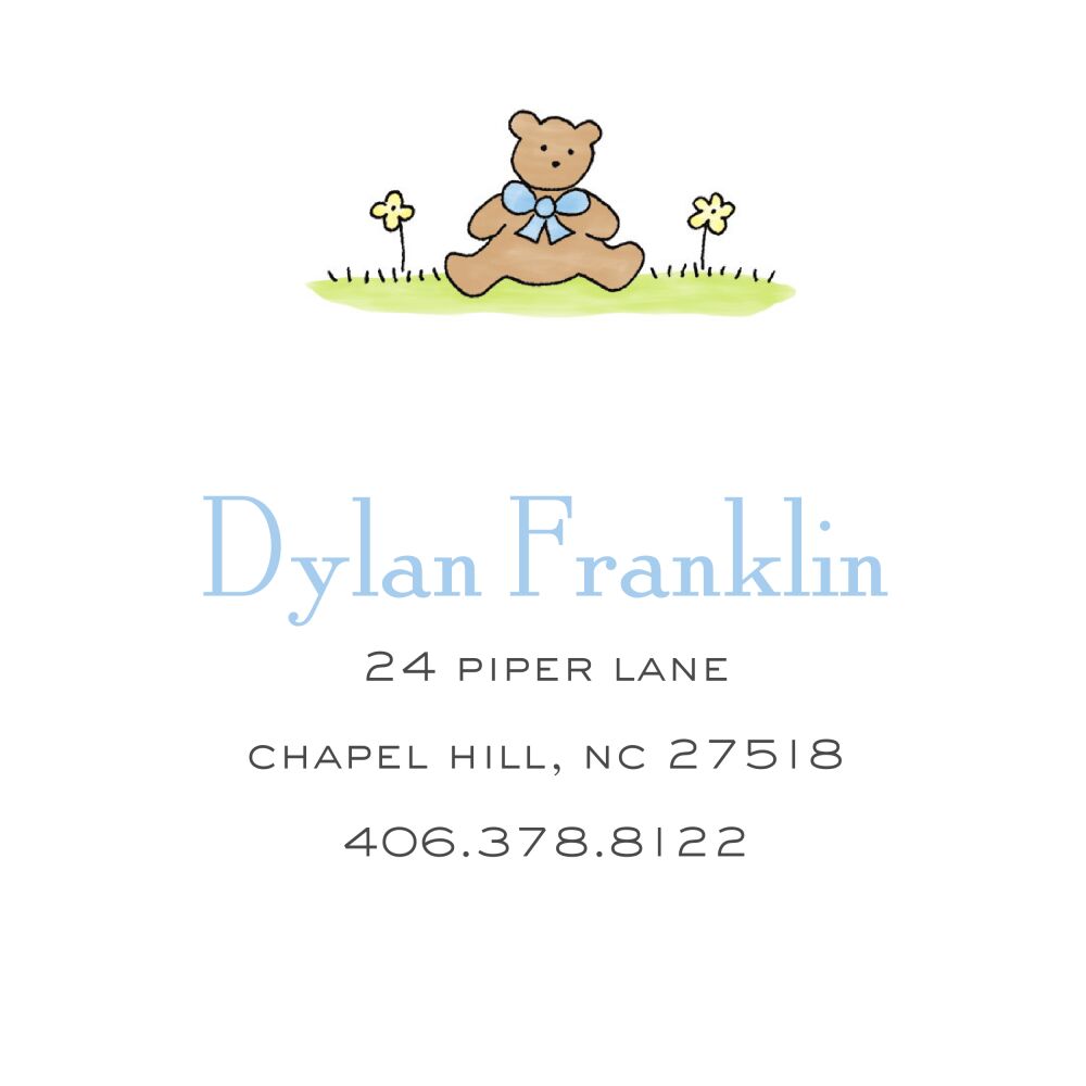 Teddy Bear - Blue Sticker 