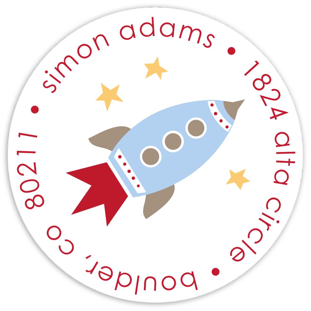 Out of This World Round Address Sticky