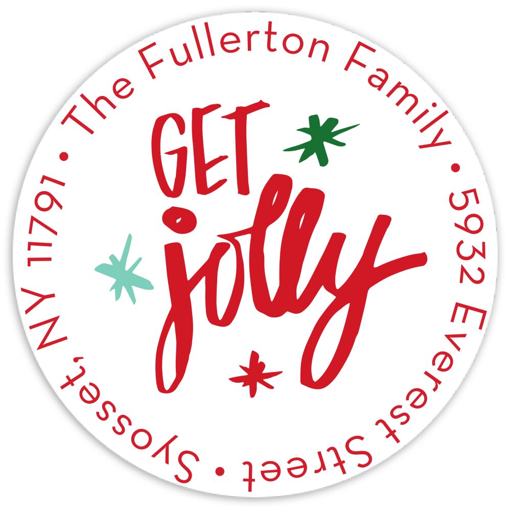 Have Fun Round Address Sticky