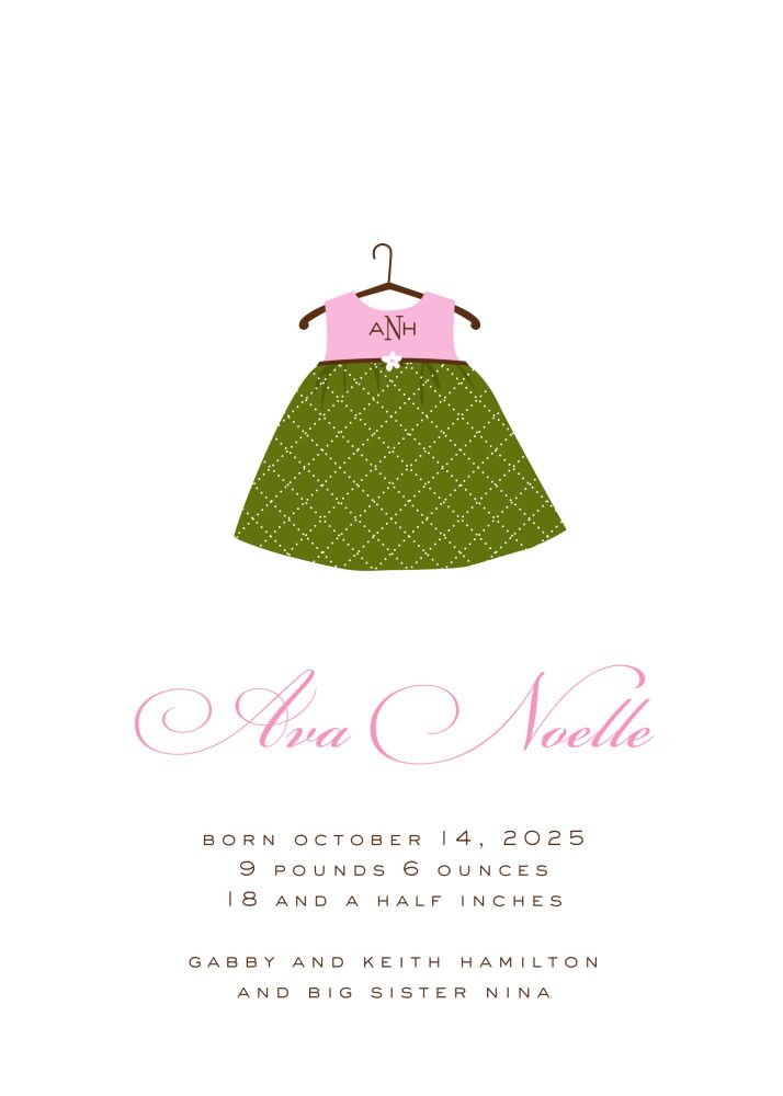 Gretel Girl Birth Announcement