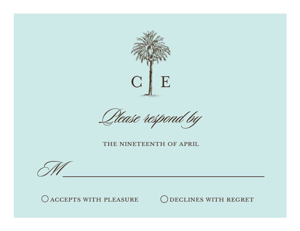 Romantic Getaway Response Card