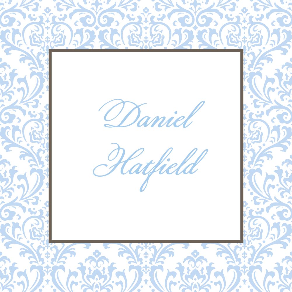 Damask Dream - Blue Calling Card