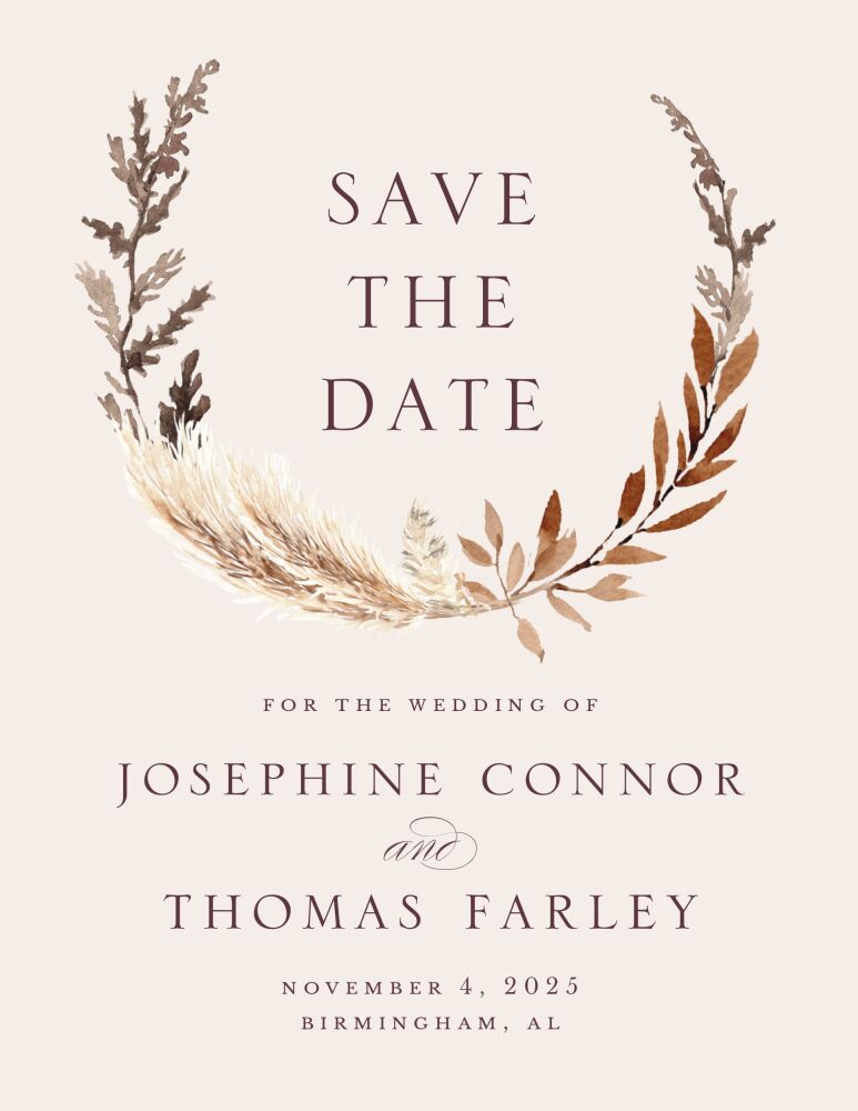 Boho Garland Save the Date