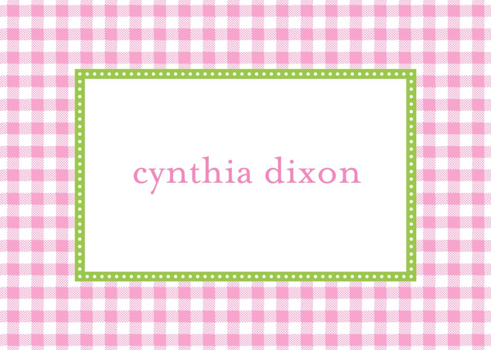 Gleeful Gingham - Pink Flat Enclosure Card