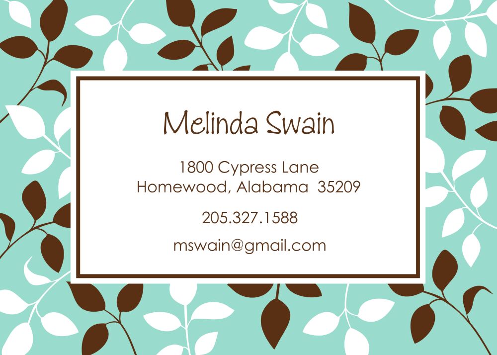 In The Breeze - Blue Flat Enclosure Card