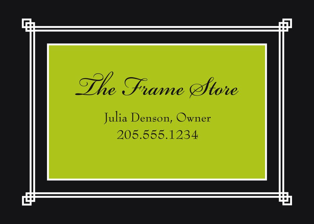 Simply Framed - Green Flat Enclosure Card