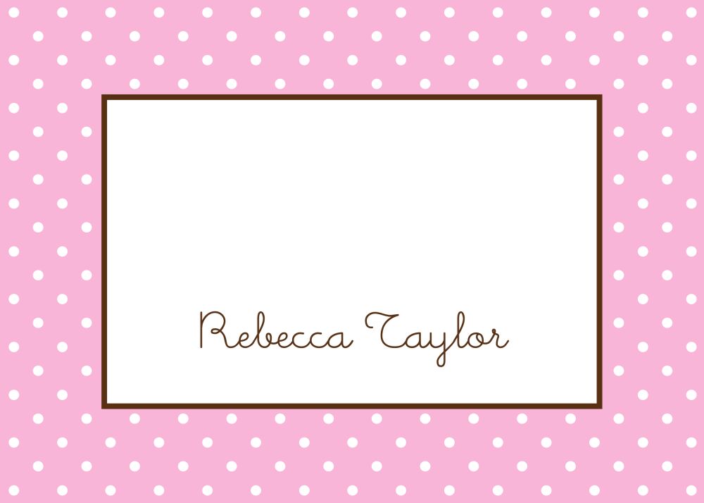 Swiss Dot - Pink Flat Enclosure Card