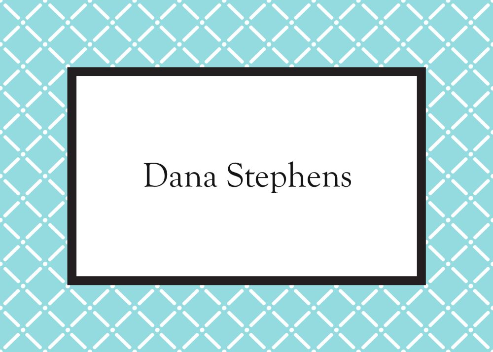 Trailing Trellis - Aqua Flat Enclosure Card