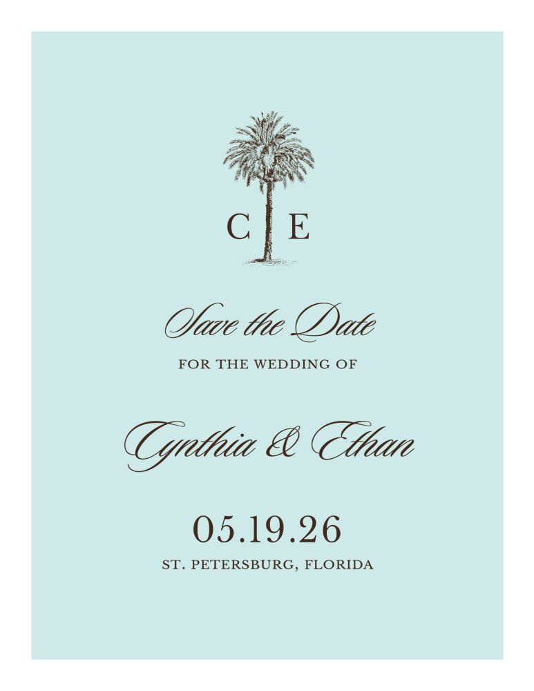Romantic Getaway Save The Date Invitation